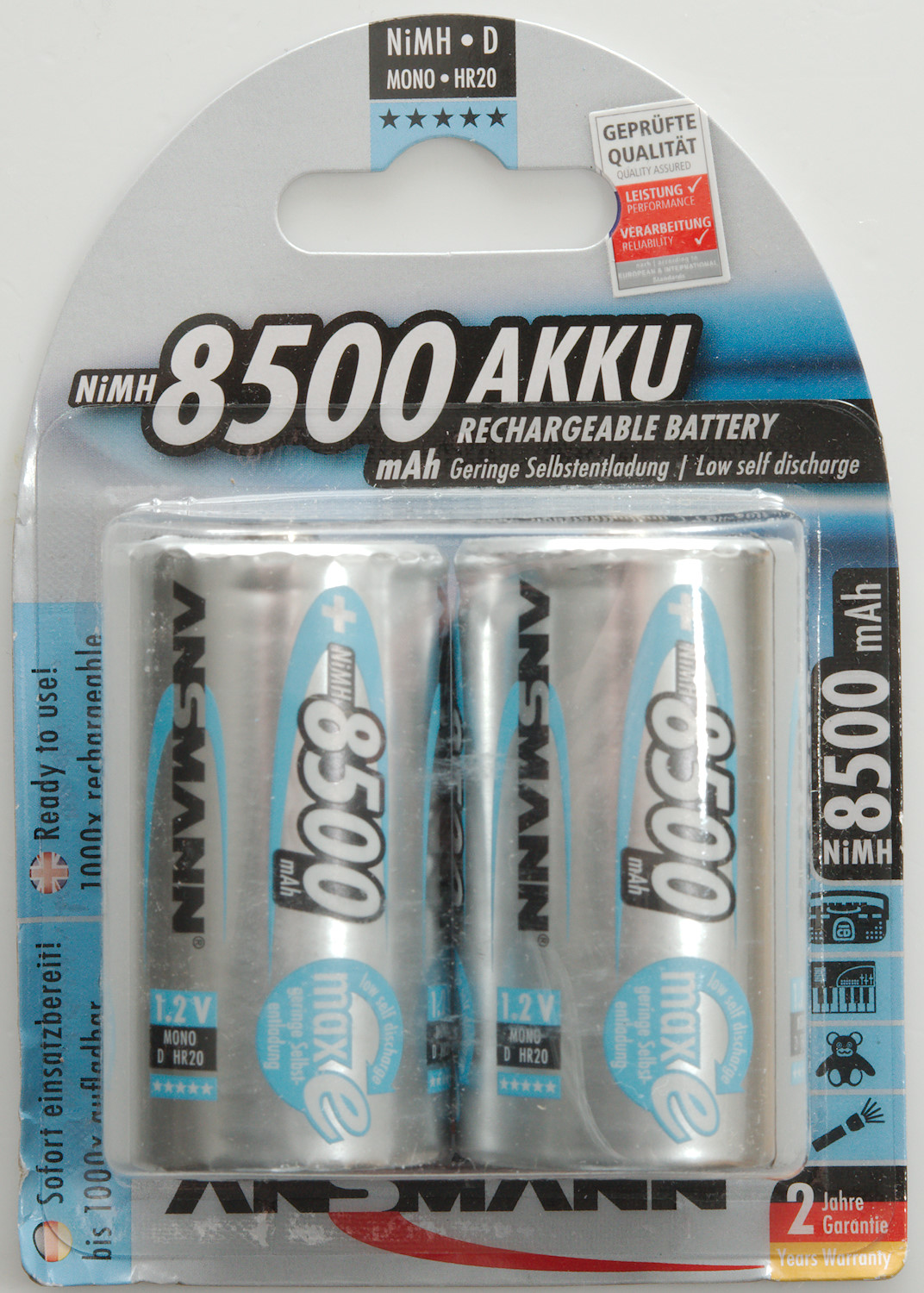 Test Of Ansmann D 8500mah 5035362 Silver 0177